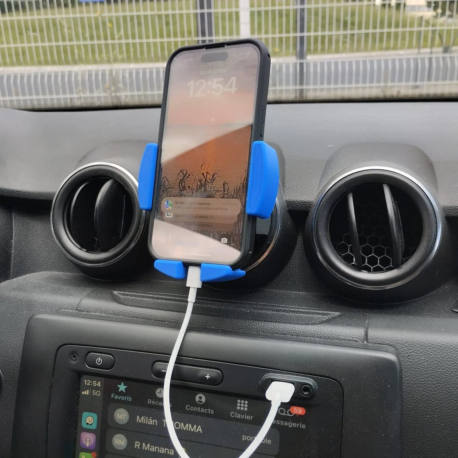 Phone mount for Dacia air vent - II series - 2012-2020